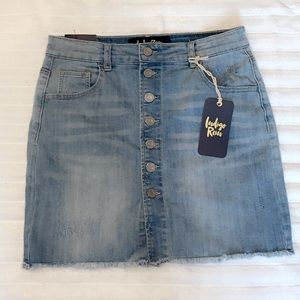Jean button down skirt